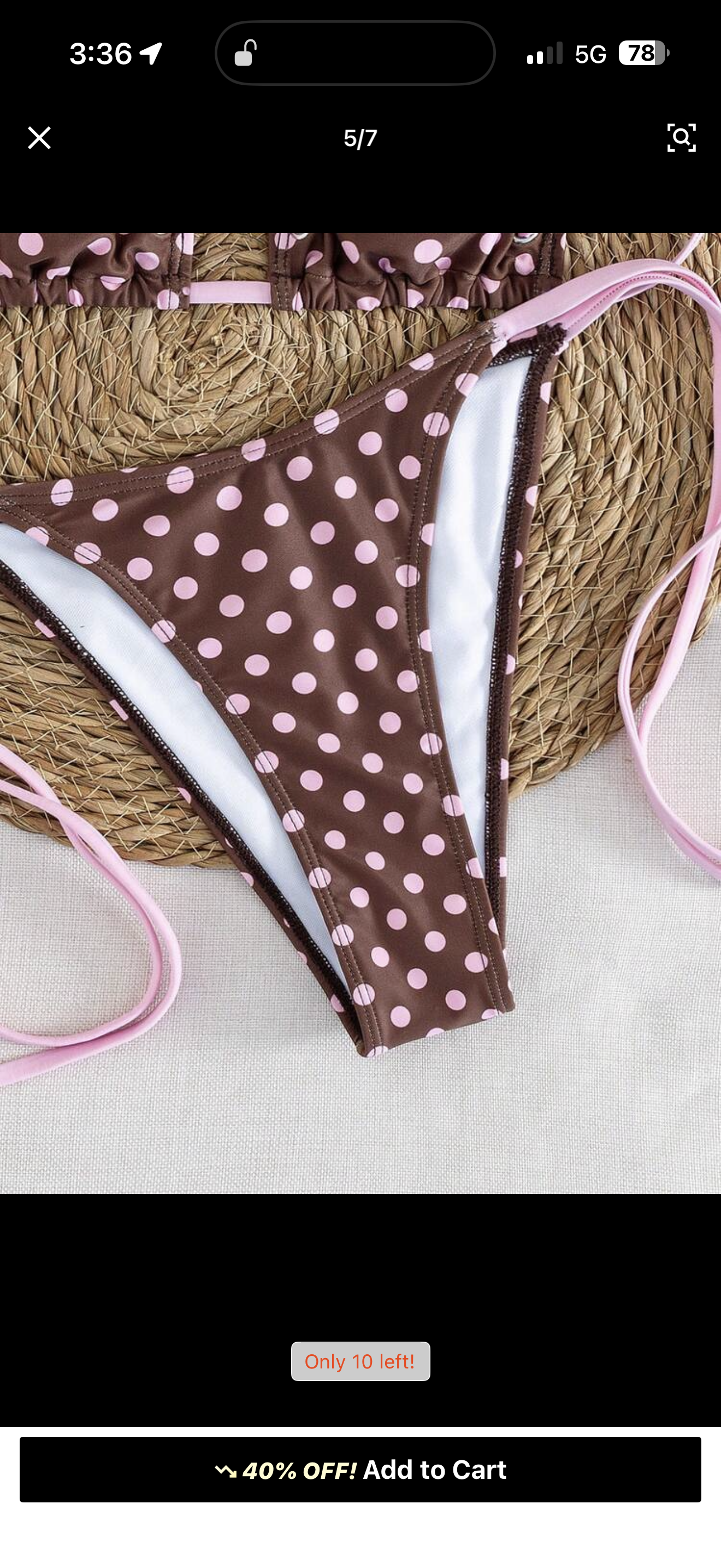 ribbon polka dot bikini