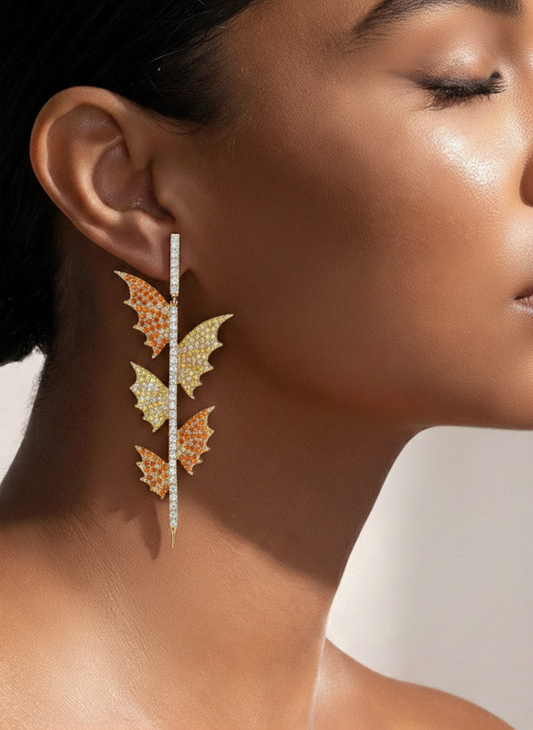 butterfly drop earrings