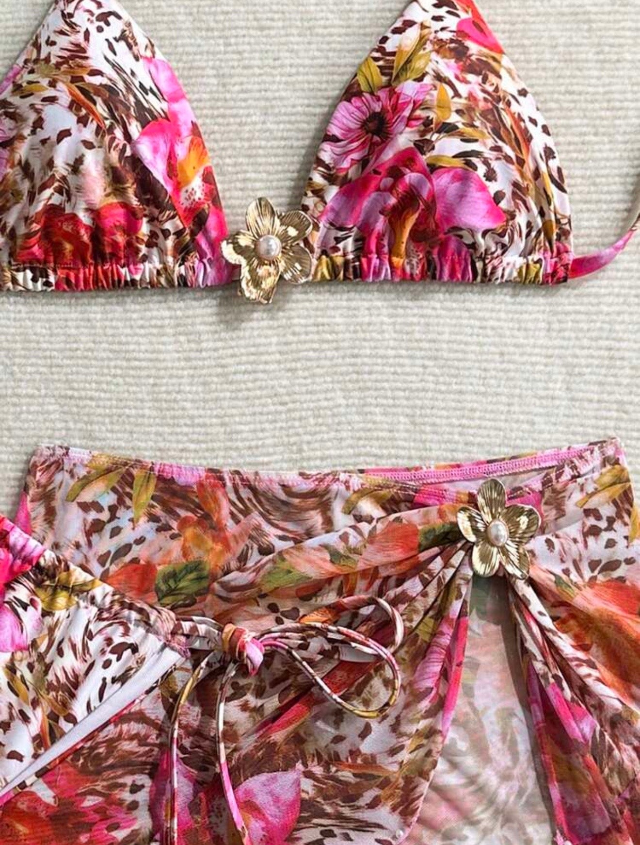 wild pink bikini set