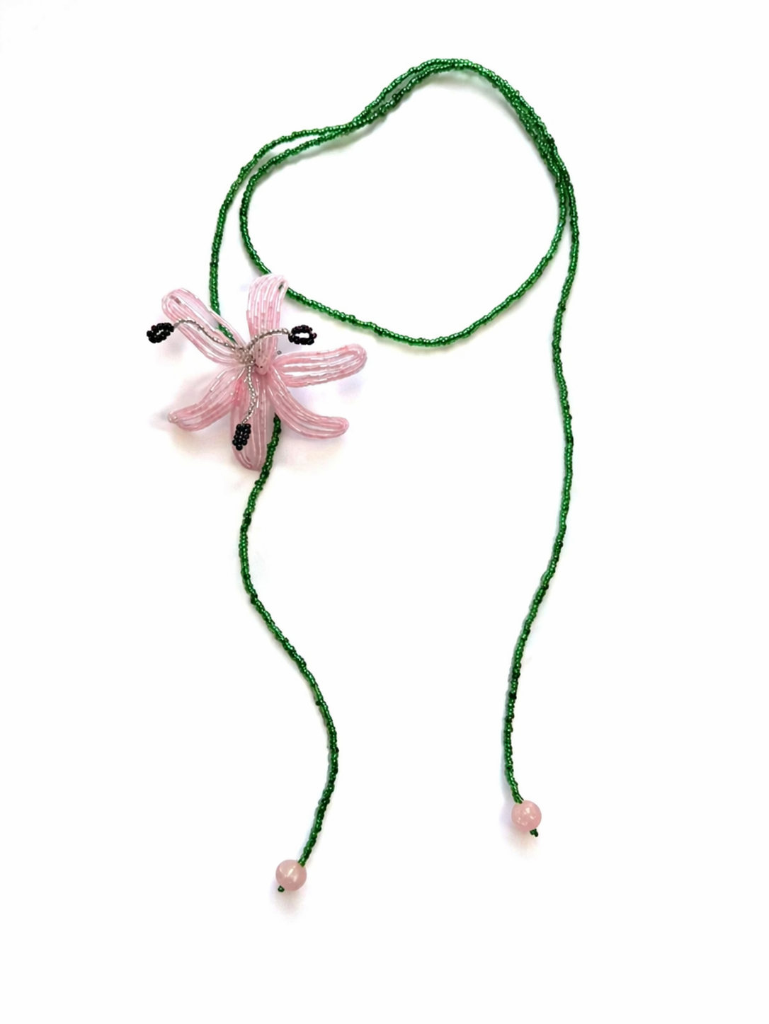 pink lily wrap choker