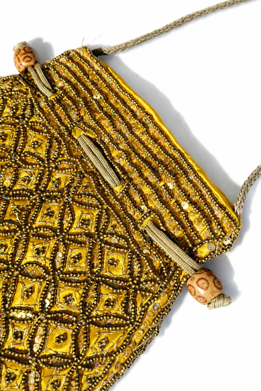 golden honeycomb pouch
