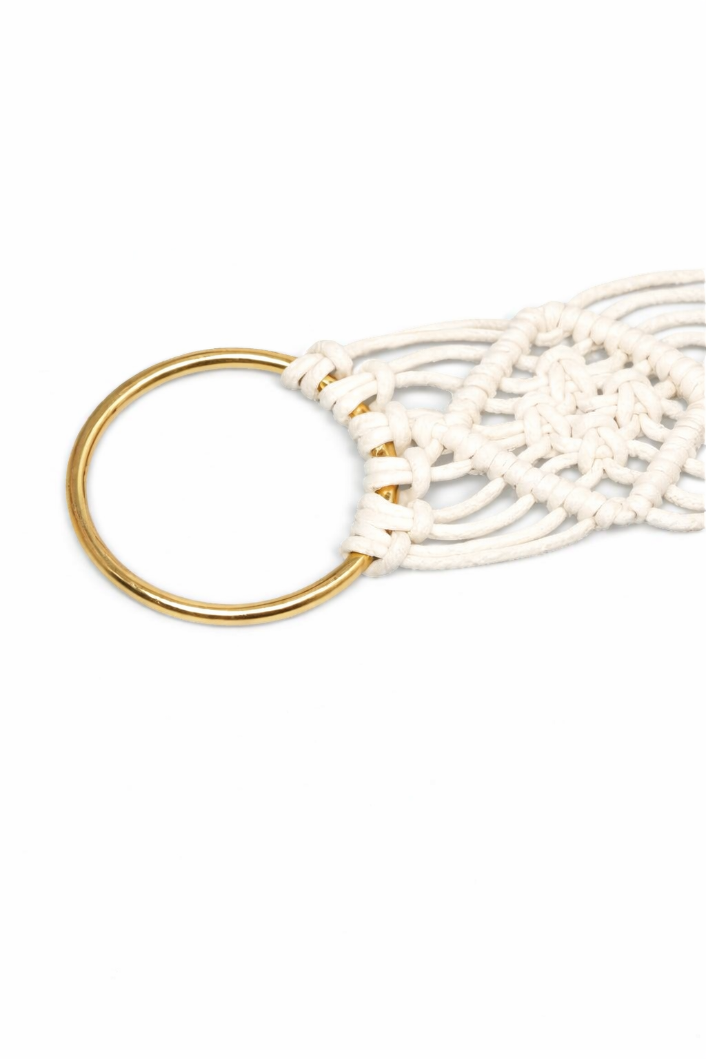 ivory macramé waist belt