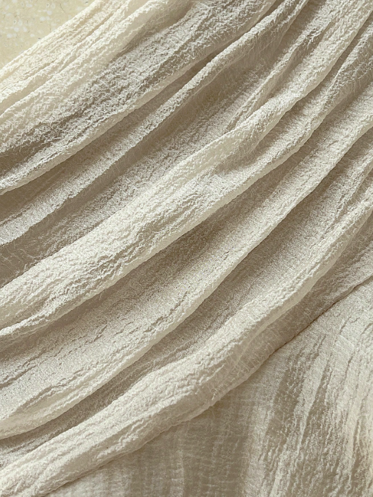 cream ruffle skirt
