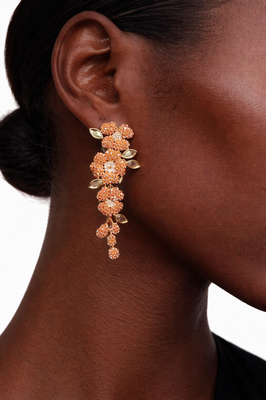 desert rose drop earrings