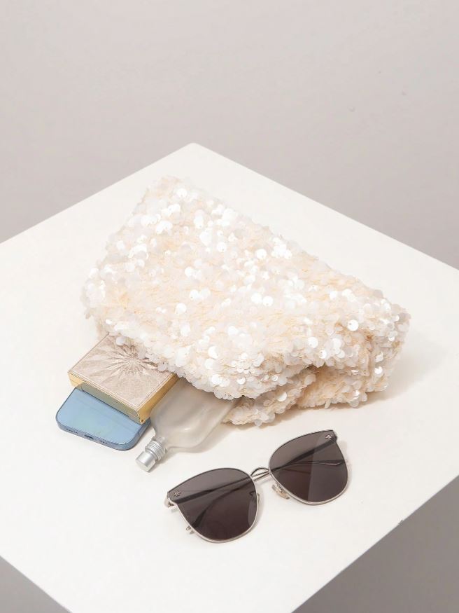 sequin haze clutch