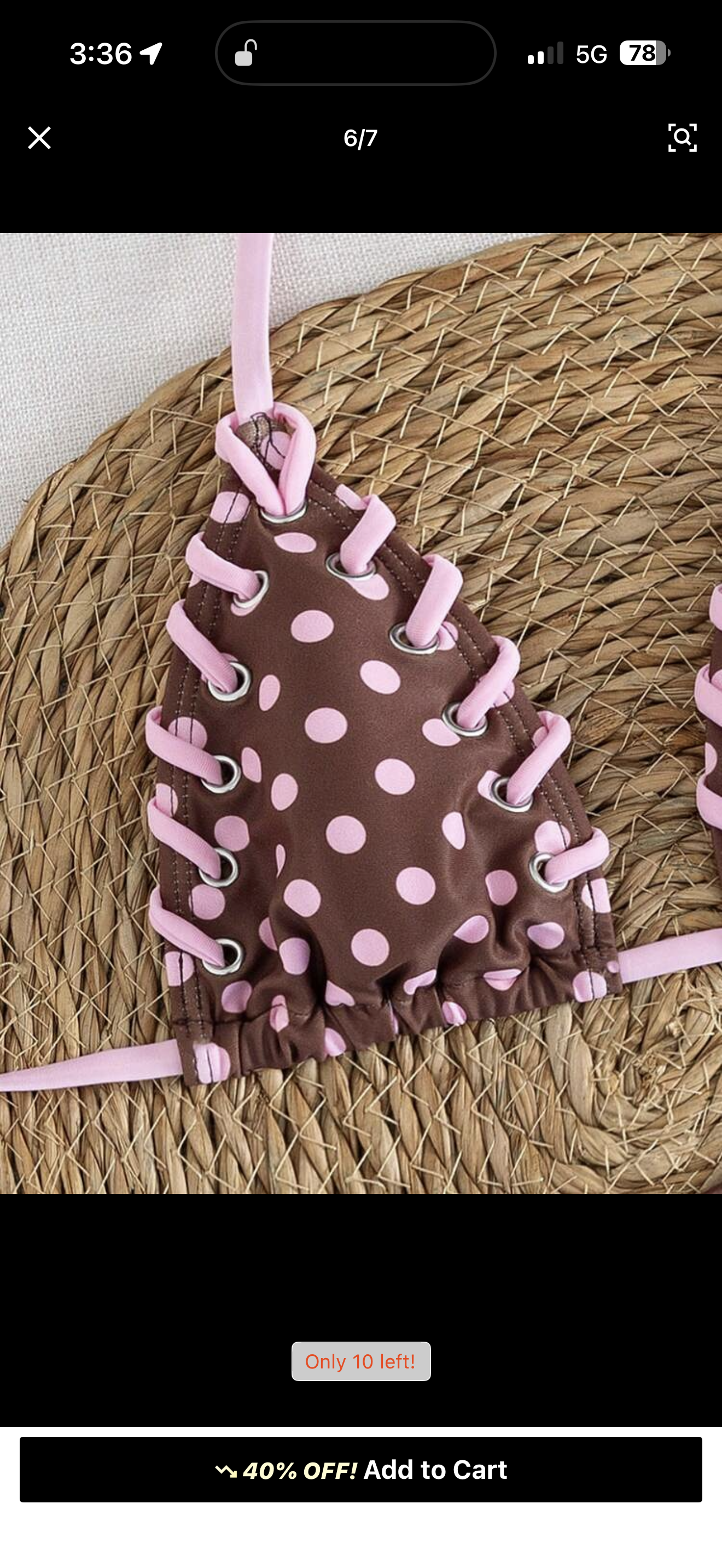 ribbon polka dot bikini