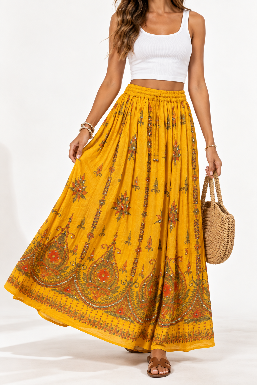yellow heritage skirt