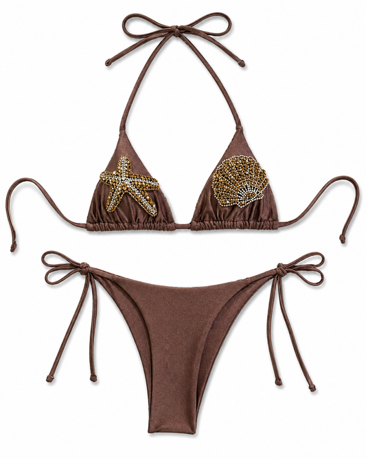 bronze mermaid bikini