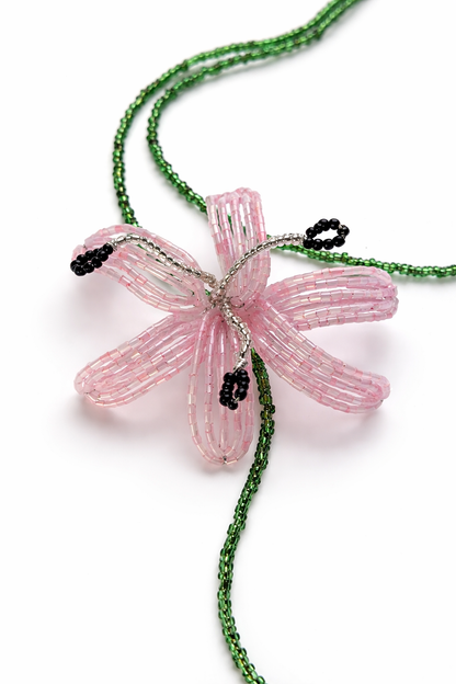 pink lily wrap choker