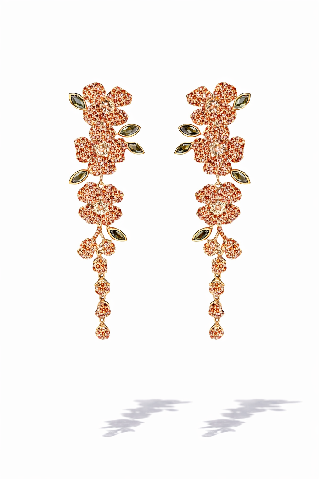 desert rose drop earrings