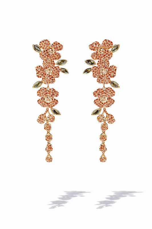 desert rose drop earrings