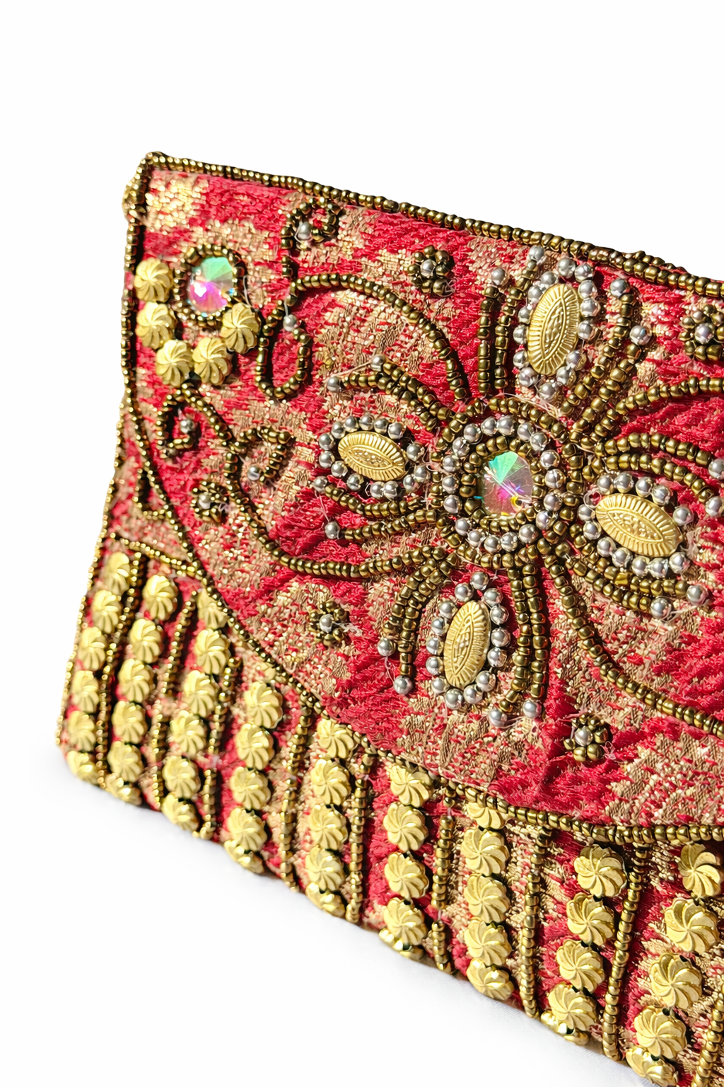 rouge embroidered indian mini clutch