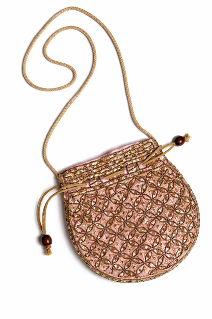blush honeycomb pouch