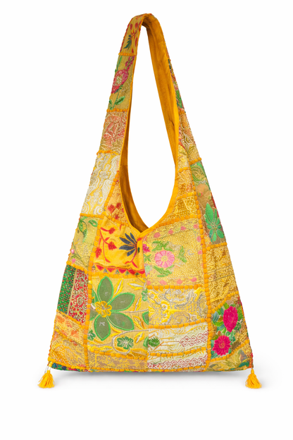 embroidered indian jhola bag