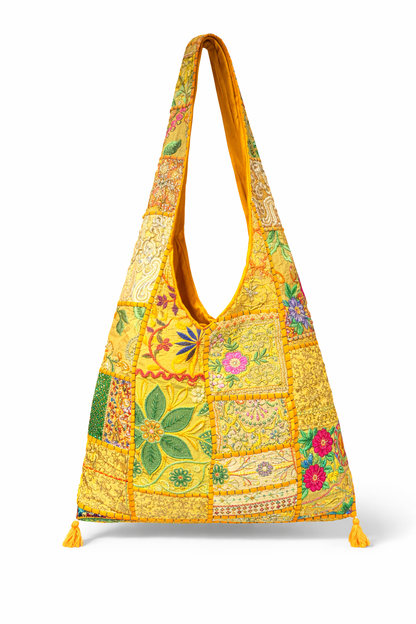 embroidered indian jhola bag