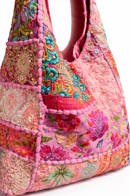 embroidered indian jhola bag