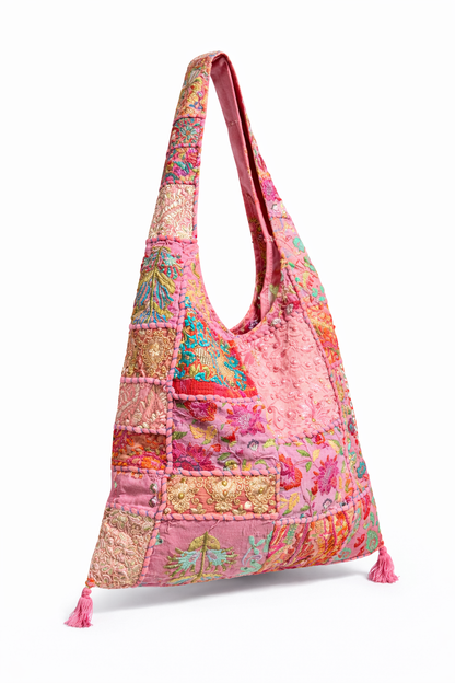 embroidered indian jhola bag