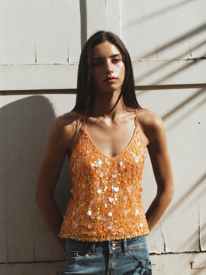 sequin cami top