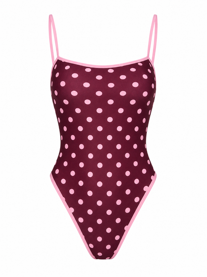 cocoa polka dot