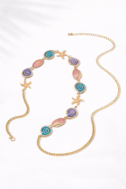 mermaid sea shell belly chain