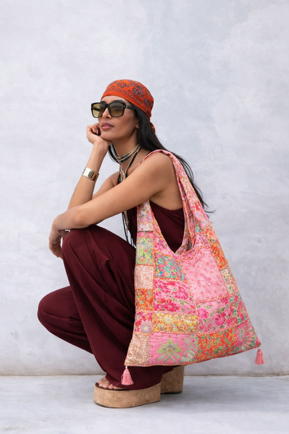 embroidered indian jhola bag