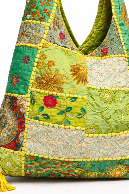 embroidered indian jhola bag