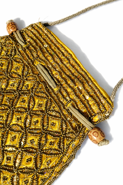 golden honeycomb pouch