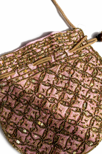 blush honeycomb pouch