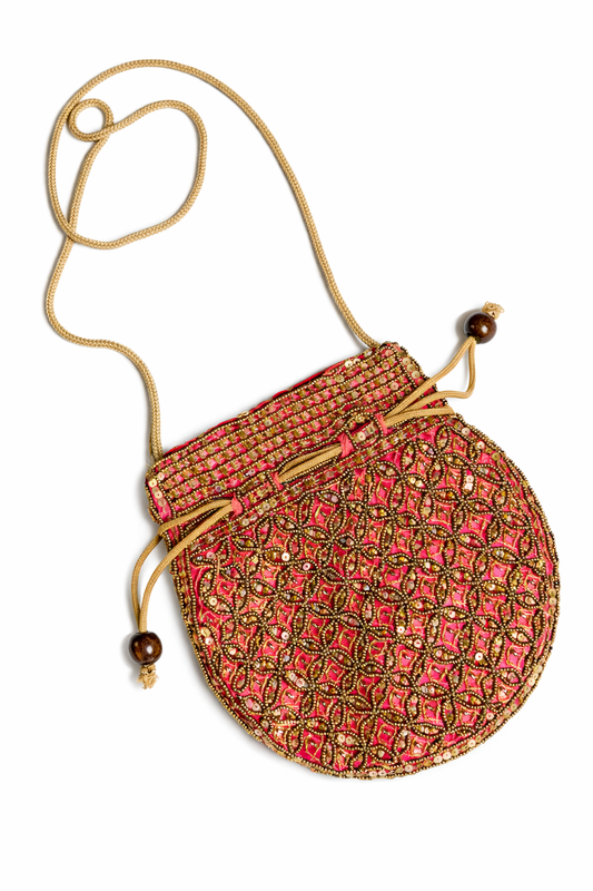 pop pink honeycomb pouch