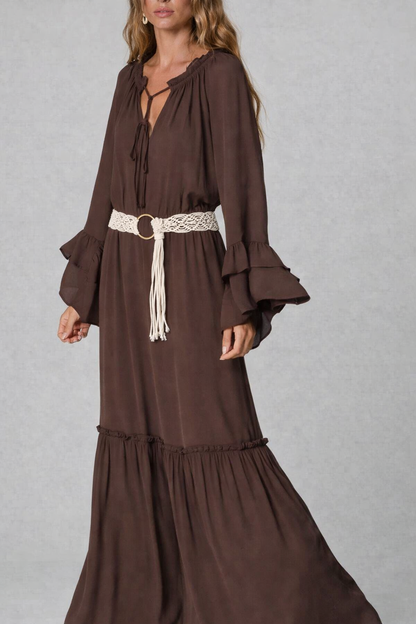 ivory macramé waist belt