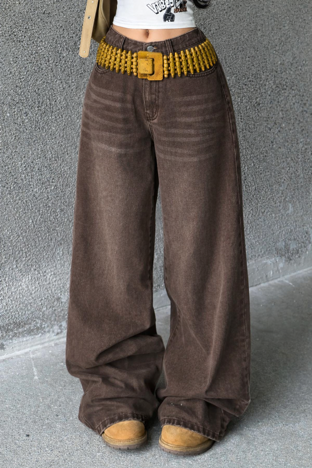 the chunky wood bead belt