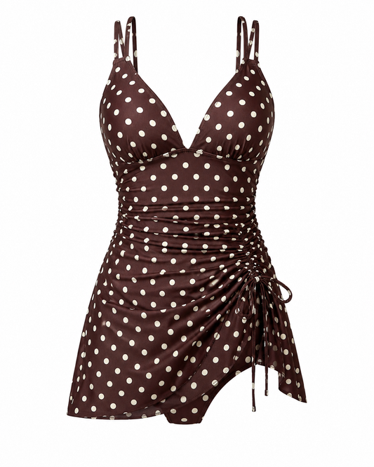 polka dot swimsuit dress