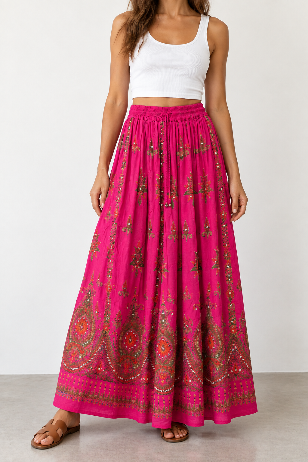 fuschia heritage skirt