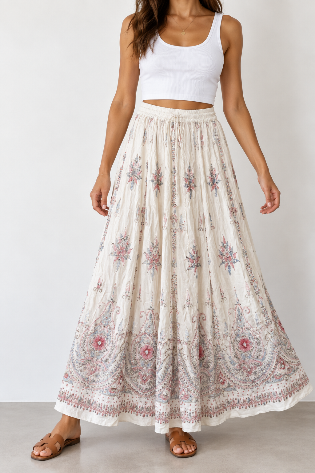 Creme heritage skirt