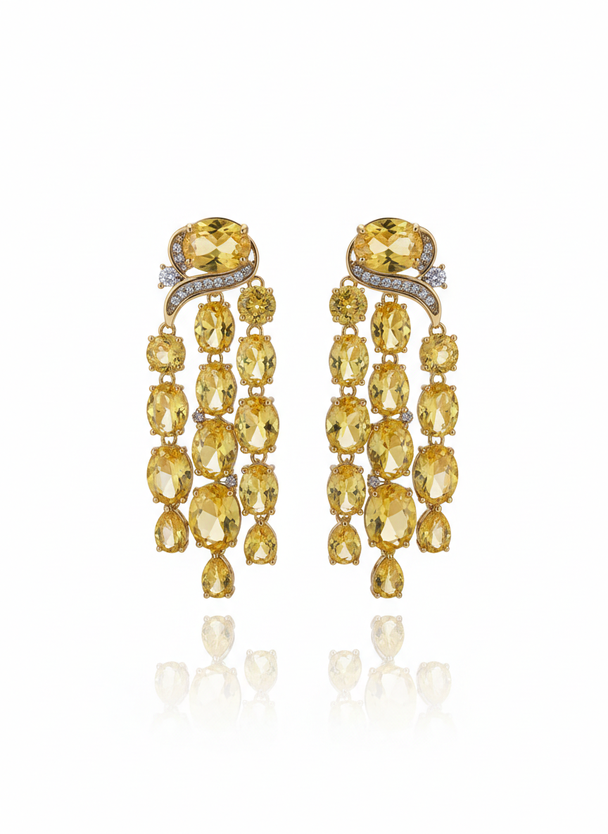 sunlight cascade chandelier earrings