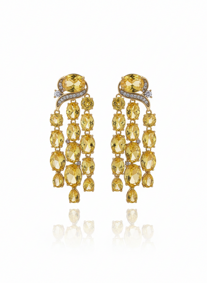 sunlight cascade chandelier earrings