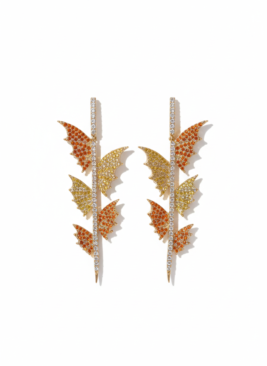 butterfly drop earrings