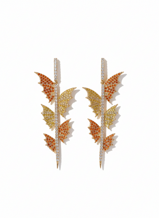 butterfly drop earrings