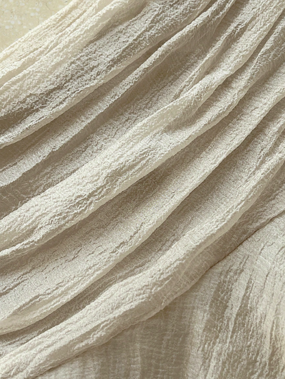 cream ruffle skirt