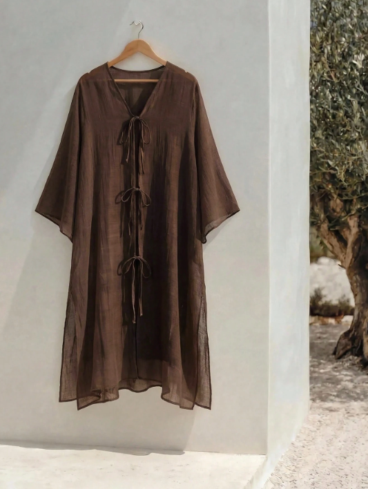 espresso cover-up dress