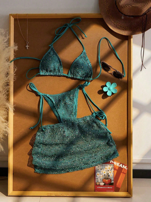 crochet bikini set