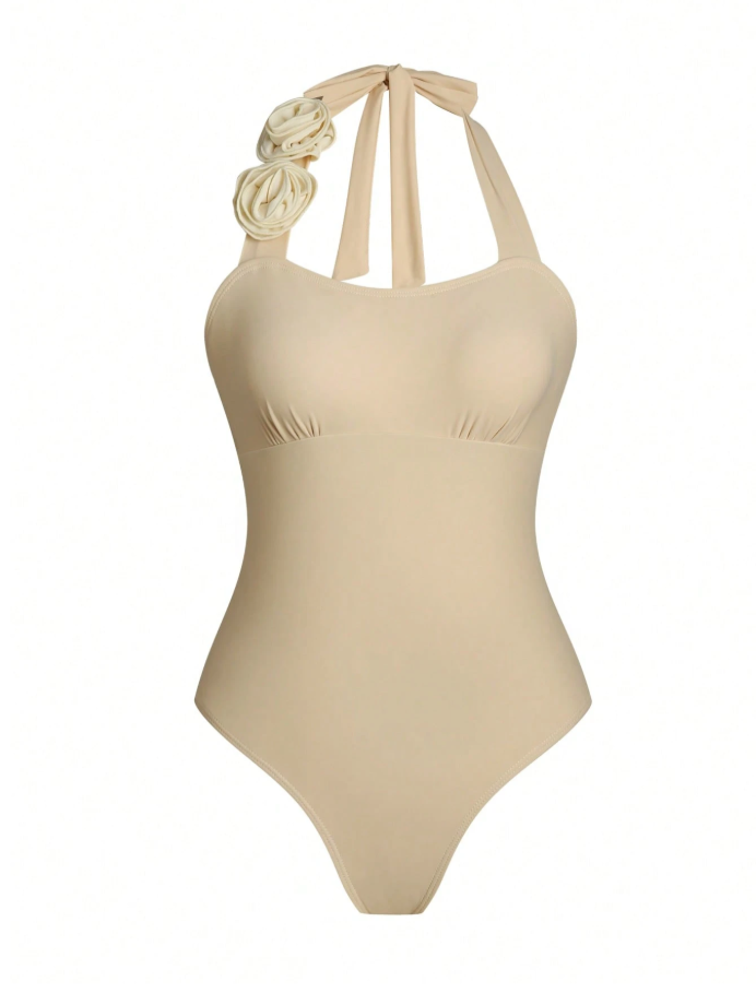 rosette strap swimsuit