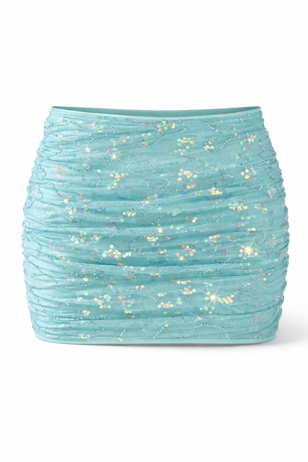 sea mist sequin skirt
