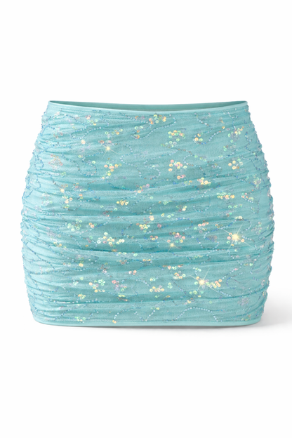 sea mist sequin skirt