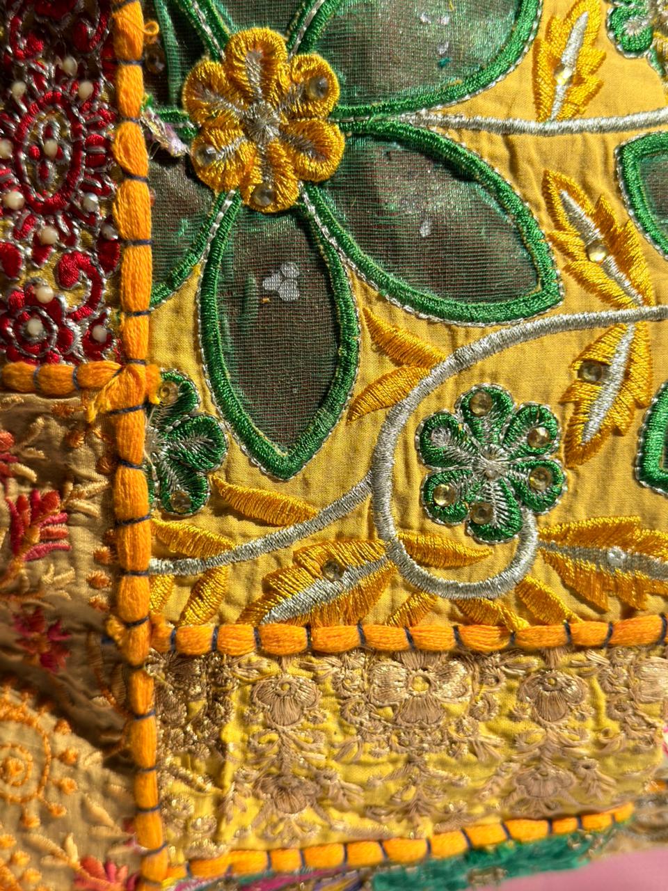 embroidered indian jhola bag