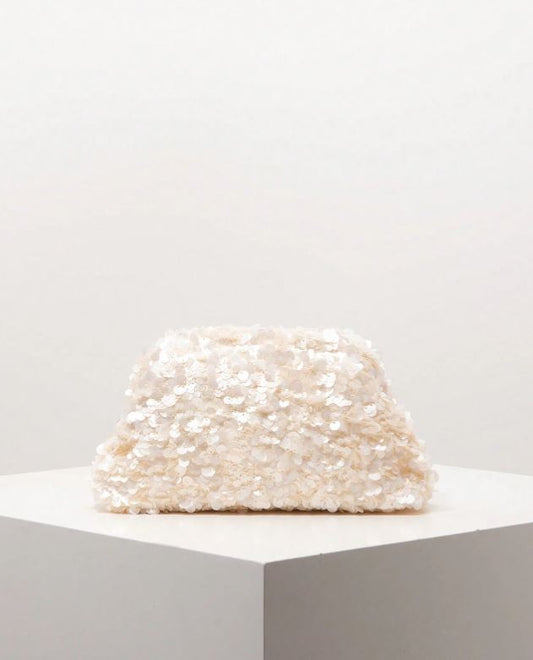 sequin haze clutch
