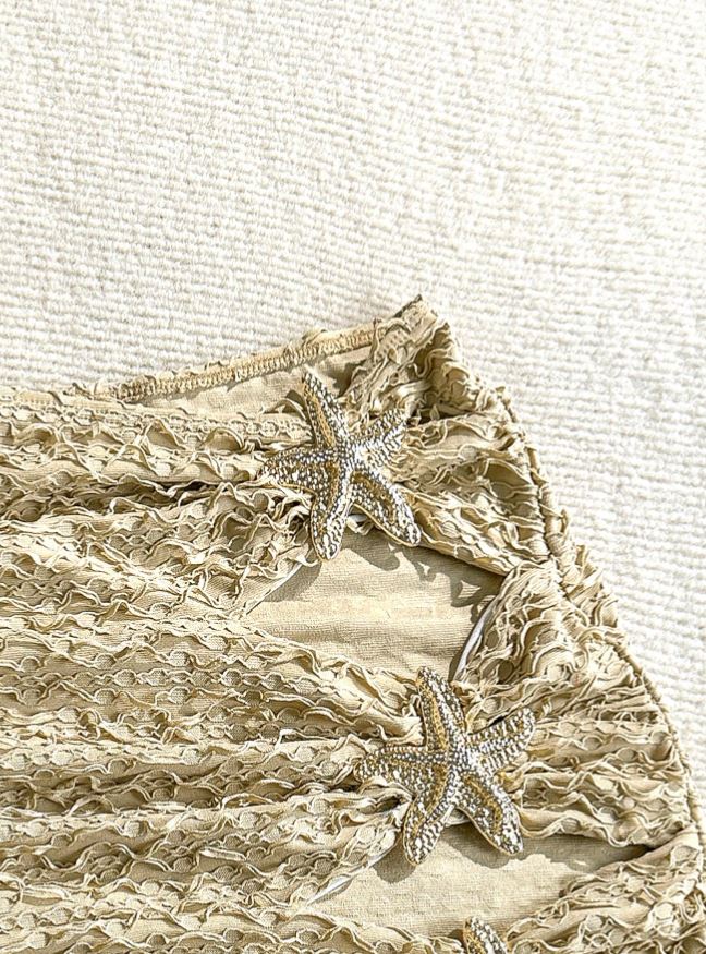 starfish jacquard mini skirt/cover-up