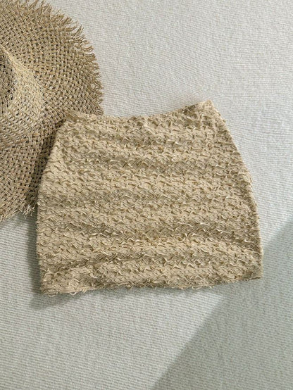 starfish jacquard mini skirt/cover-up